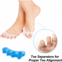 paia di separatori per dita dei piedi in silicone per alluce valgo, correttori per dita a martello e distanziatori per dita dei piedi per uo