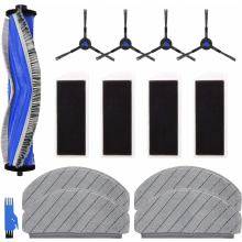 Kit d'accessoires de rechange pour aspirateur robot N20 : brosse principale, filtres, brosses latérales, lingettes de nettoyage et brosse d