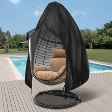 Outdoor Hanging Egg Chair Cover, 420D Oxford Waterproof Winterproof Protector with Zip and Drawstring