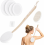 7 Piece Back Lotion Applicator with Long Handle, 4 Replaceable Pads and Shower Body Wash Brush, White 1