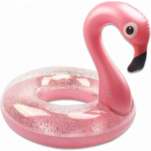 Flotador inflable de flamenco, flotador rosa brillante para piscina para adultos y niños, juguete para fiestas en la piscina.