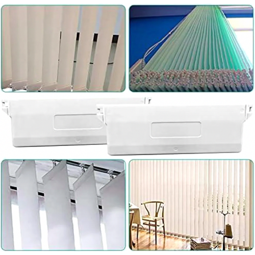 10 PCS Vertical Blind Bottom Weights Replacement Plates for Lamella Curtain Slats, White Plastic 2