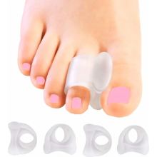 4er-Pack Gel-Zehenspreizer zur Korrektur von Ballenzehen, überlappenden Zehen, Hammerzehen und Hallux valgus