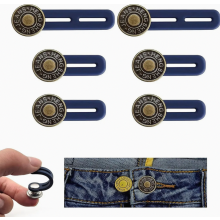 6 Pack Waist Extender Buttons, Retractable Instant Button Extensions for Jeans, Skirts, Trousers and Maternity Wear