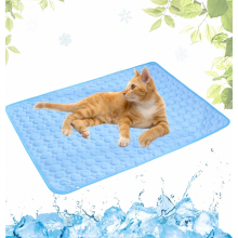 Alfombrilla refrescante para mascotas (perros y gatos), no tóxica y lavable, para interiores, exteriores y coche, color azul, 30 x 40 cm.