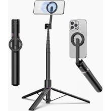 Magnetische selfiestick met statief van 173 cm, aluminium telefoonhouder, 360 graden draaibare uitschuifbare monopod met afstandsbediening,