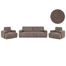 Living Room Set 5 Seater NARILLA Boucle Taupe