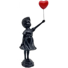 (Qiqiunv95) Newmyth Banksy Flower Thrower Statue Resin Art Craft Home Decor Shelf Desk Ornament White