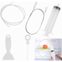 Ensemble de nettoyage de canalisations de réfrigérateur en 5 pièces, comprenant une brosse et un outil de débouchage pour la cuisine.
