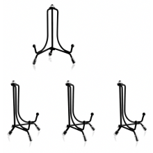 Lot de 4 supports métalliques pour assiettes, chevalets en fer de 10 cm pour photos, œuvres d'art, assiettes, livres et cadres
