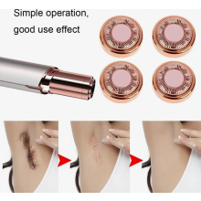Testine di ricambio per epilatore viso, set di 6 lame di ricambio con spazzolina per la pulizia e custodia.