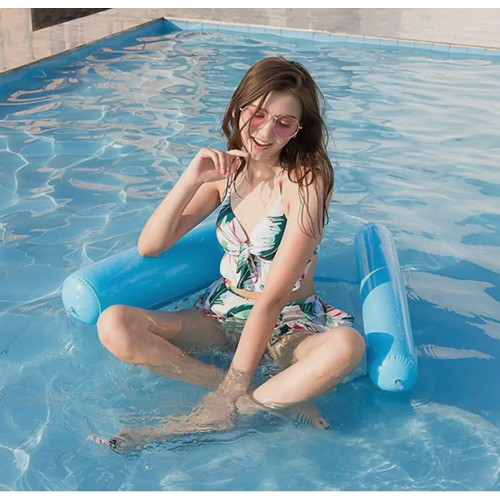 2 Pack Inflatable Foldable Water Hammocks with Mesh Seat and Headrest, Premium Nylon for Pool 2