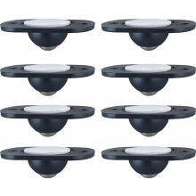 Paquete de 8 ruedas giratorias autoadhesivas con forma de bola, rodillos metálicos universales para muebles que facilitan el movimiento.