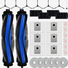 Ensemble d'accessoires pour aspirateur robot T50 Omni et T50 Pro Omni Gen2 (31 pièces) : brosses, sacs à poussière, lingettes de nettoyage,