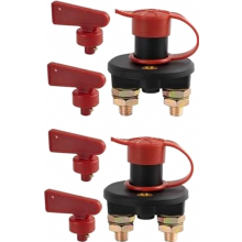 2er-Pack 12V/24V Batterietrennschalter, Trennschalter aus reinem Kupfer für Auto, Boot, Wohnwagen