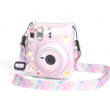 Tragbare, transparente Tasche für die Mini 12 Sofortbildkamera, verstellbarer Tragegurt, Fotoalbum und Aufkleber