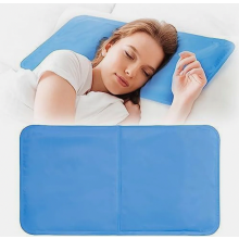 Almofada grande com gel refrescante, 50 x 40 cm, para dormir melhor em climas quentes, aliviar ondas de calor, enxaqueca e febre.