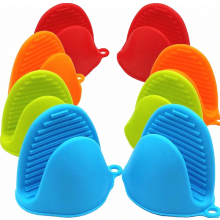 4 Pairs Silicone Oven Gloves and Pot Holders, Heat Resistant Cooking Grips for Kitchen Baking