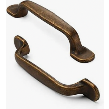 10 Pack Vintage Cabinet Handles, Antique Brass Drawer Pulls, 96 mm Hole Centres, for Kitchen Cupboards