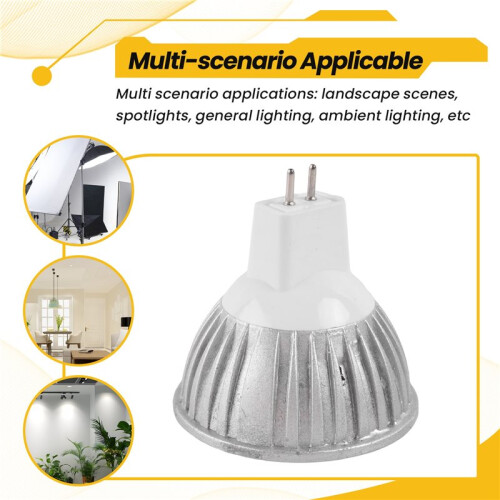 MR16 GU5.3 12V Cool White Light Bulb 3x1W 2
