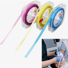 3 Rolls Dental Polishing Strips, 4 mm x 6 m Interdental Tooth Sanding Tape, Purple Yellow Blue