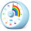Visual Timer for Kids, 60 Minute Countdown Timer for Classroom Office Kitchen, Quiet Blue Rainbow Desk Timer 2