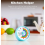 Visual Timer for Kids, 60 Minute Countdown Timer for Classroom Office Kitchen, Quiet Blue Rainbow Desk Timer 5
