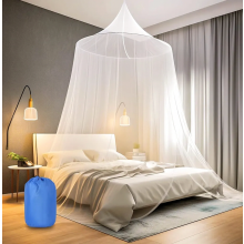 Large Mosquito Net for Double or Single Bed, Fine Mesh Travel Bed Canopy for Indoor and Outdoor Use