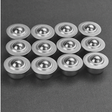 Pacote com 12 rolamentos de esferas de aço carbono, esferas de roletes universais de metal reforçado de 15 mm para bagagem.