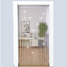 Cortina de porta com contas brancas, tela mosquiteira, divisória de ambiente para proteção contra insetos em portas, 100 x 200 cm