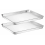 2 Pack Stainless Steel Baking Trays, Rectangular Oven Pans for Baking, Roasting and Serving, 40.5 x 30.4 cm 1