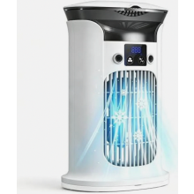 Portable Mini Air Cooler with 800ml Water Tank, Quiet Evaporative Cooling Fan for Rooms, White