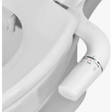 Non Electric Bidet Attachment with Self Cleaning Dual Nozzles, Adjustable Cold Water Pressure, 6 mm G3/8 Connector