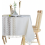 Rectangular Wipeable Cotton Linen Tablecloth 140 x 220 cm, Washable Dining Table Cover for Kitchen 1