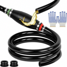 Manual Siphon Pump with 2 m Fuel Resistant PVC Hose for Transferring Water, Diesel, Petrol and Oil
