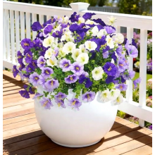 Flores artificiais, 8 ramos de flores realistas resistentes aos raios UV para varanda, perfeitas para decoração de primavera.