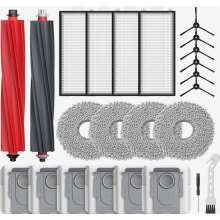Ensemble d'accessoires pour aspirateur robot de 24 pièces comprenant des brosses rotatives, des filtres HEPA, des sacs à poussière, des ling