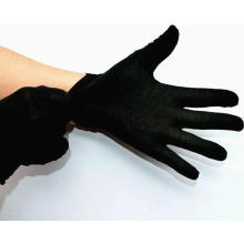 12 Pairs Black Cotton Gloves, Soft Large Reusable Gloves for Cleaning, Dry Handling and Sensitive Skin