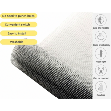 Custom Size Cat Safety Window Mesh with Zip, Self Adhesive Anti Mosquito Insect Screen for Balcony Windows