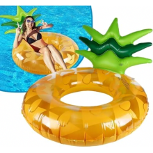 Pineapple Inflatable Pool Swim Ring, 95 cm Rubber Swimming Float for Pool, Beach and Summer Water Sports