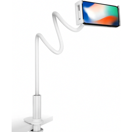 Suporte flexível para celular e tablet para cama, com braço articulado de 100 cm e ajuste de 360 graus, compatível com dispositivos de 4,7 a 2