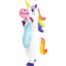 3-delige set opblaasbare eenhoornkostuums voor het hele lichaam, opblaasbaar verkleedkostuum voor volwassenen voor Halloween, cosplay en car