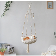 Boho kattenhangmat, hangend schommelbed voor huisdieren binnenshuis, zachte, wasbare rustplek voor katten en kittens