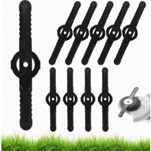 Verpakking met 60 vervangende messen voor grastrimmer, 14 cm kunststof snijbladen voor gazon en tuin.