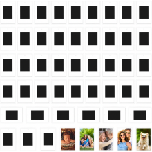Verpakking van 50 mini magnetische fotolijstjes, kleine magnetische fotohouders voor op de koelkast, geschikt voor foto's van 7 x 4,5 cm.