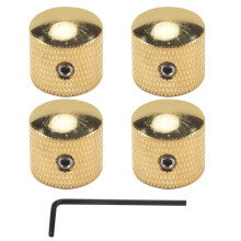 4 Peças Metal Volume Tone Dome Tone Guitar Speed Control Knobs com Parafusos para Strat Telecaster Guitarra Elétrica ou Baixo