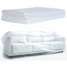 2 Pack Transparent Plastic Sofa Cover, Waterproof Dustproof Furniture Protector for Couch Armchair, 200 x 300 cm