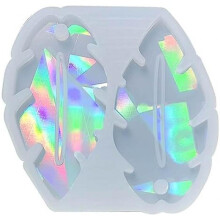 (White) Holographic Earring Silicone Mold for DIY Epoxy Resin Ear Drop Jewelry Making Tools Accessories Gift