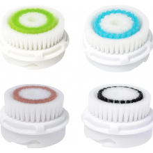 Cabezales de repuesto para cepillo de limpieza facial, paquete de 4 cepillos de nailon para piel sensible y limpieza profunda de poros.