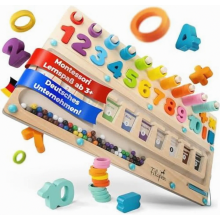 Laberinto magnético de madera para niños de 3 años en adelante, juego educativo para desarrollar la motricidad fina y aprender colores y núm